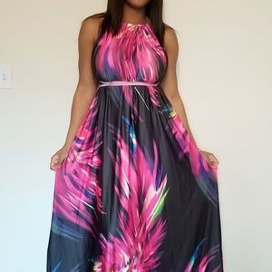 Flower bomb maxi dress